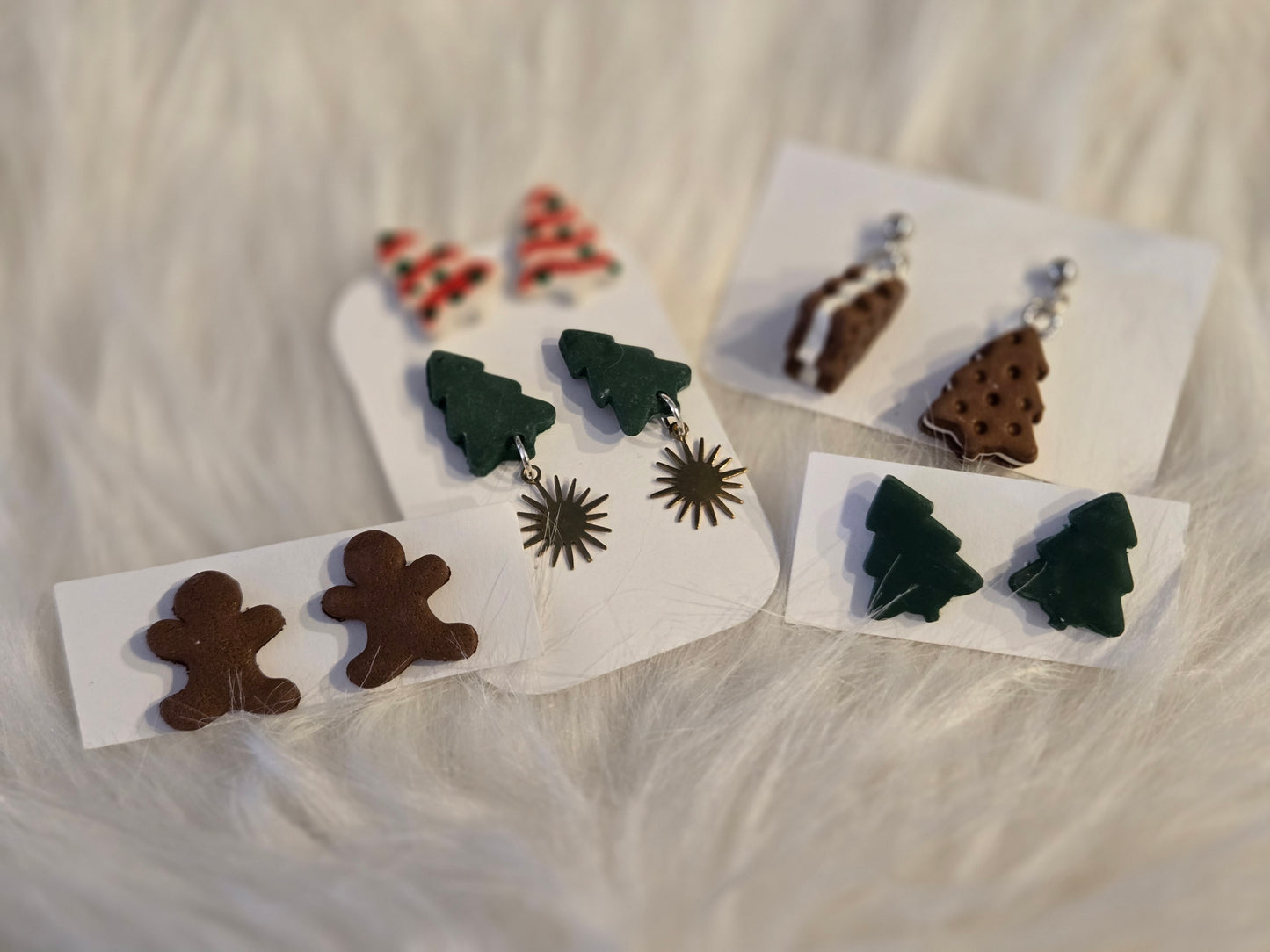 Clay Christmas Earings