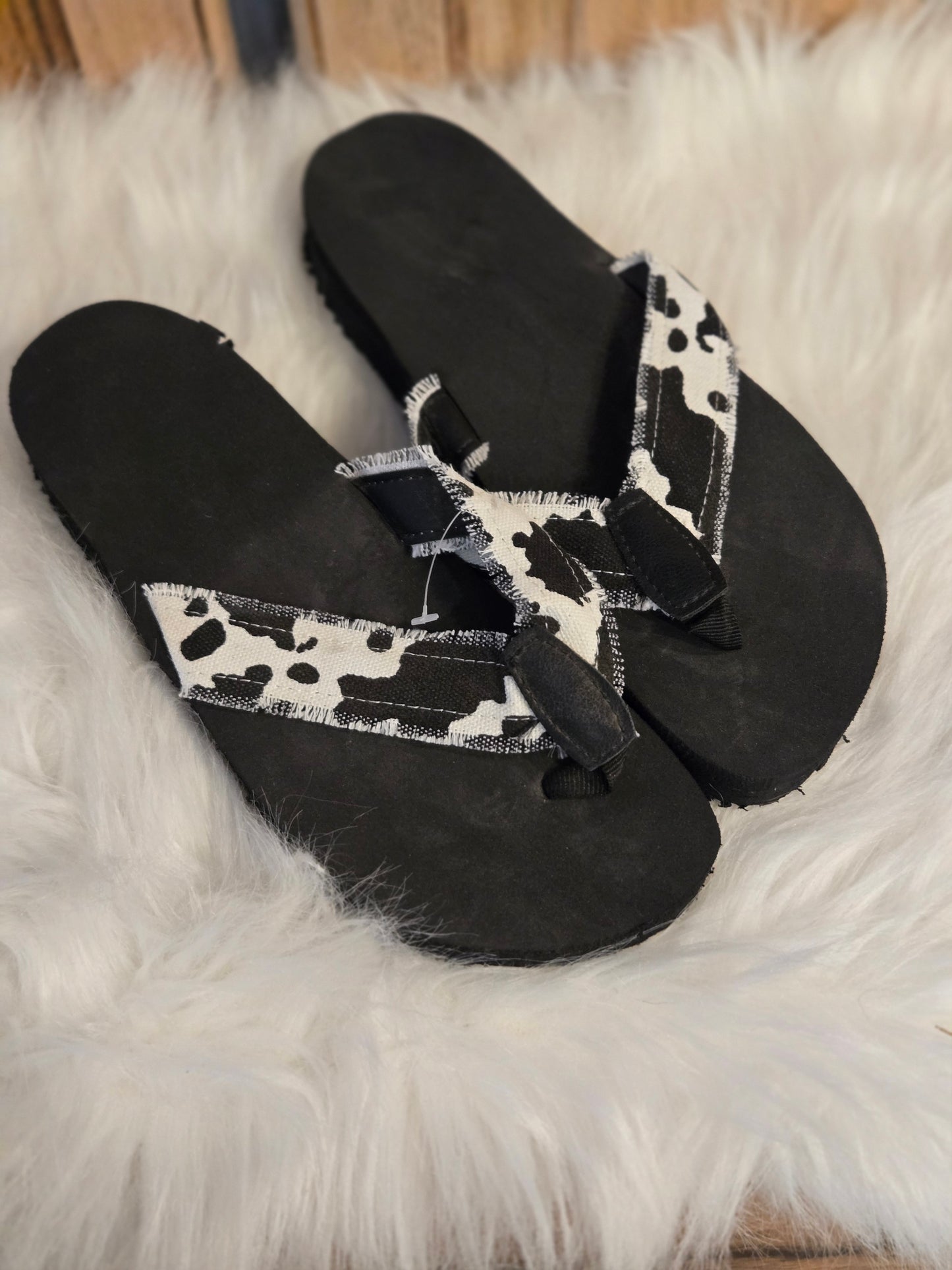 Cow Print Sandals