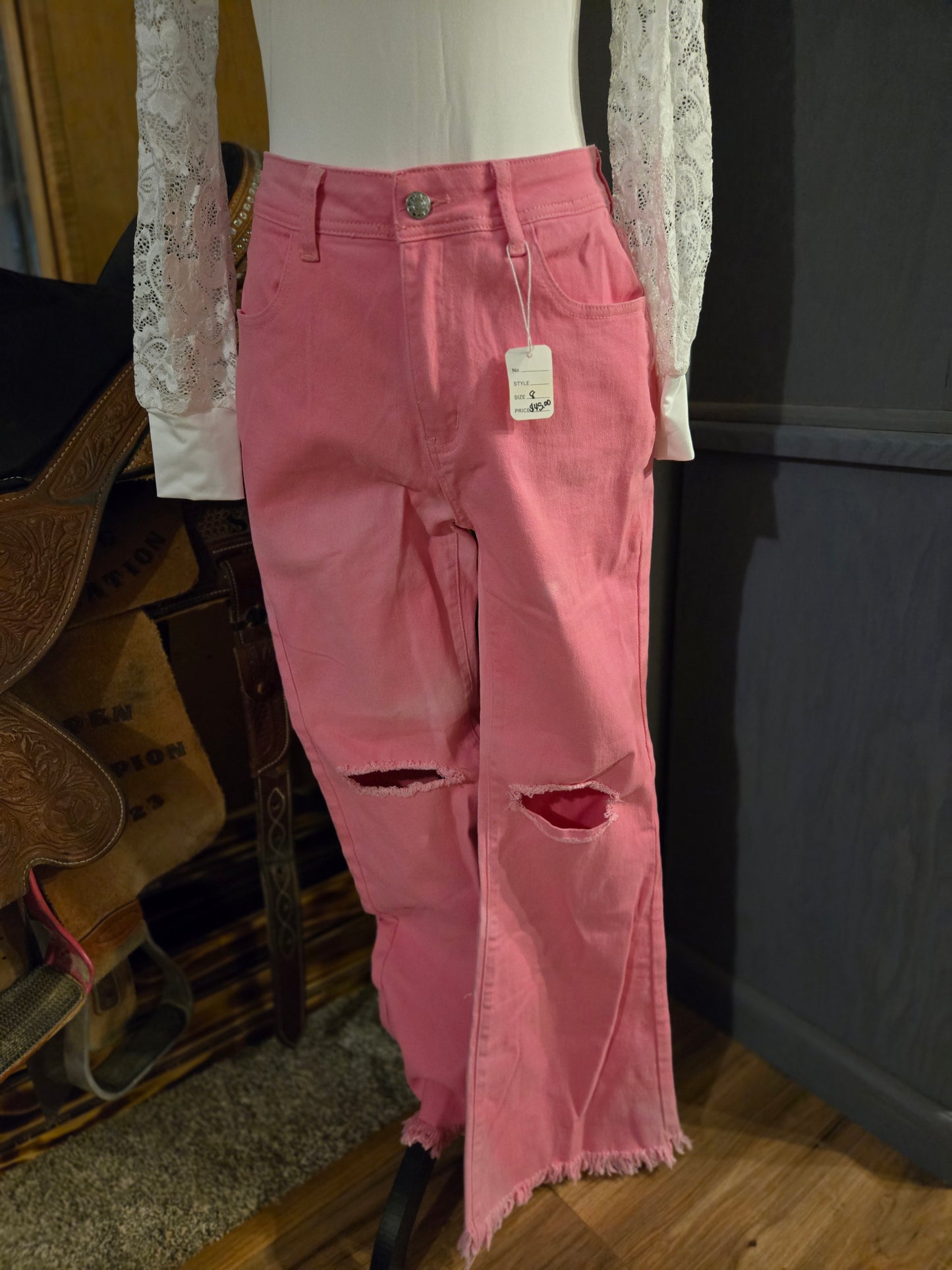Pink Distressed Bells