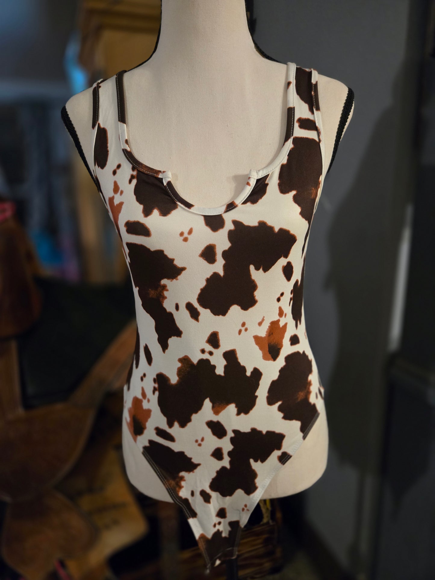 Cow Print Bodysuit