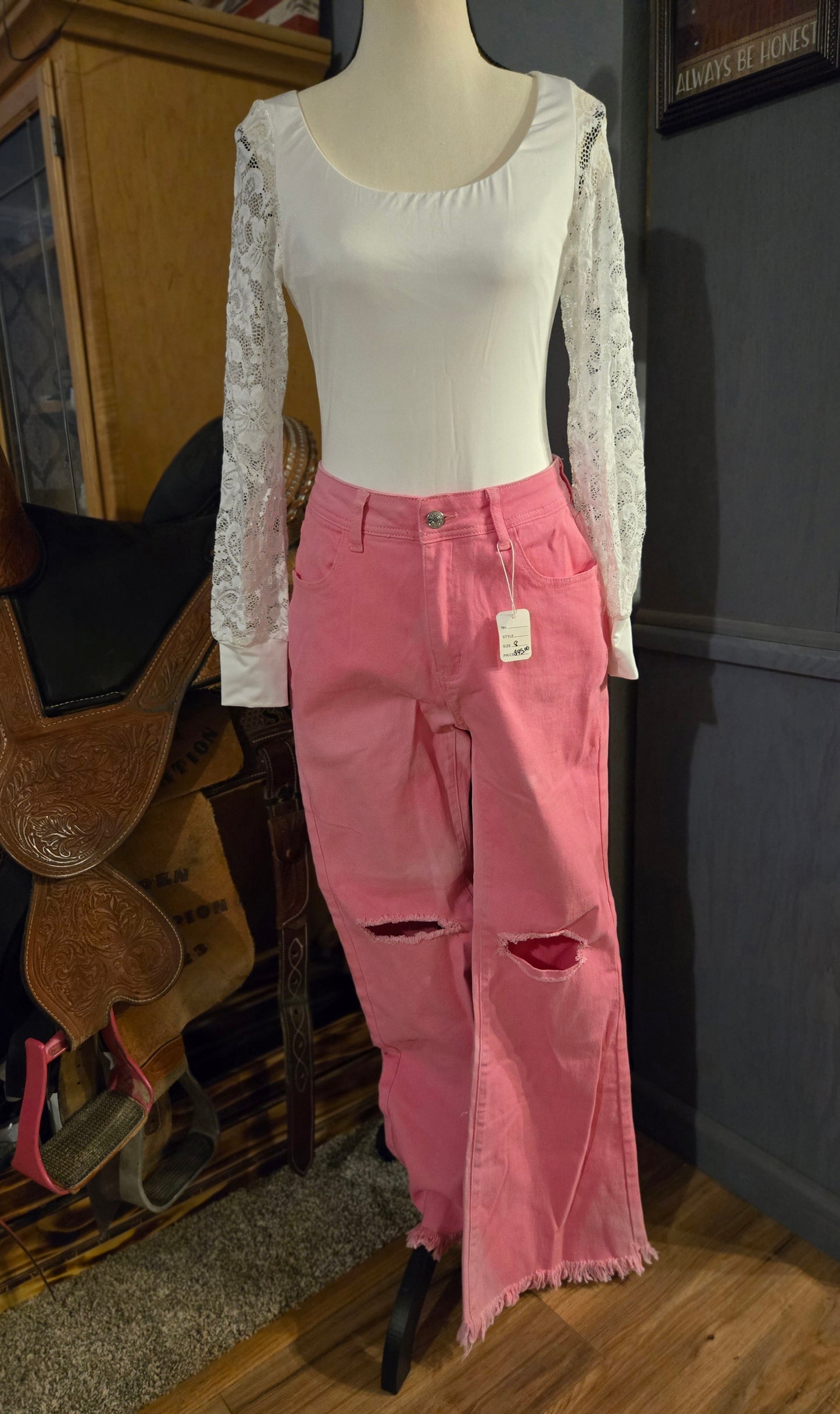 Pink Distressed Bells